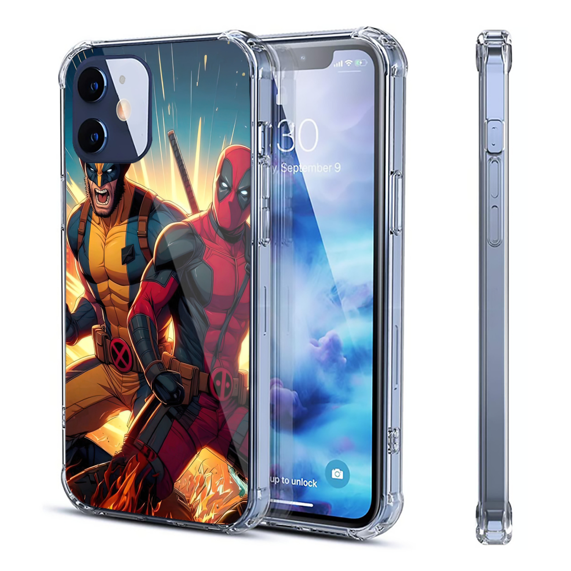 （画像用） Deadpool デッドプール 【iPhone 12シリーズ対応】透明スマホケース（クリアソフトケース）
